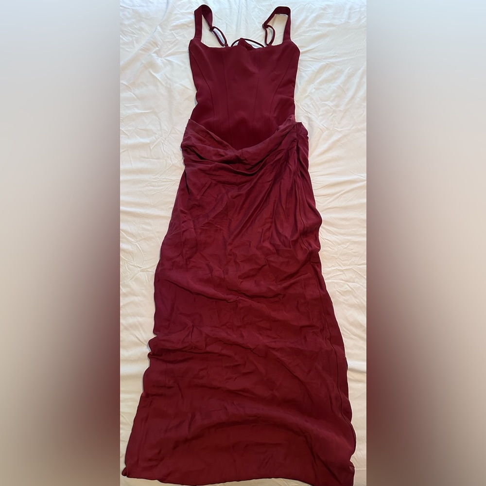 Babyboo Cornelia Maxi Dress - Burgundy - Picture 4 of 5